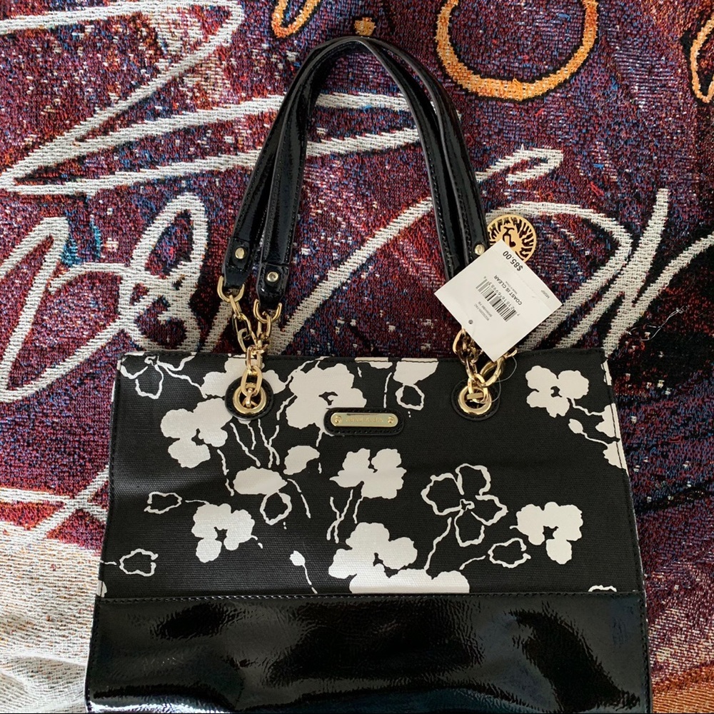 ANNE KLEIN Coast Is Clear Floral Tote Purse